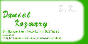 daniel kozmary business card